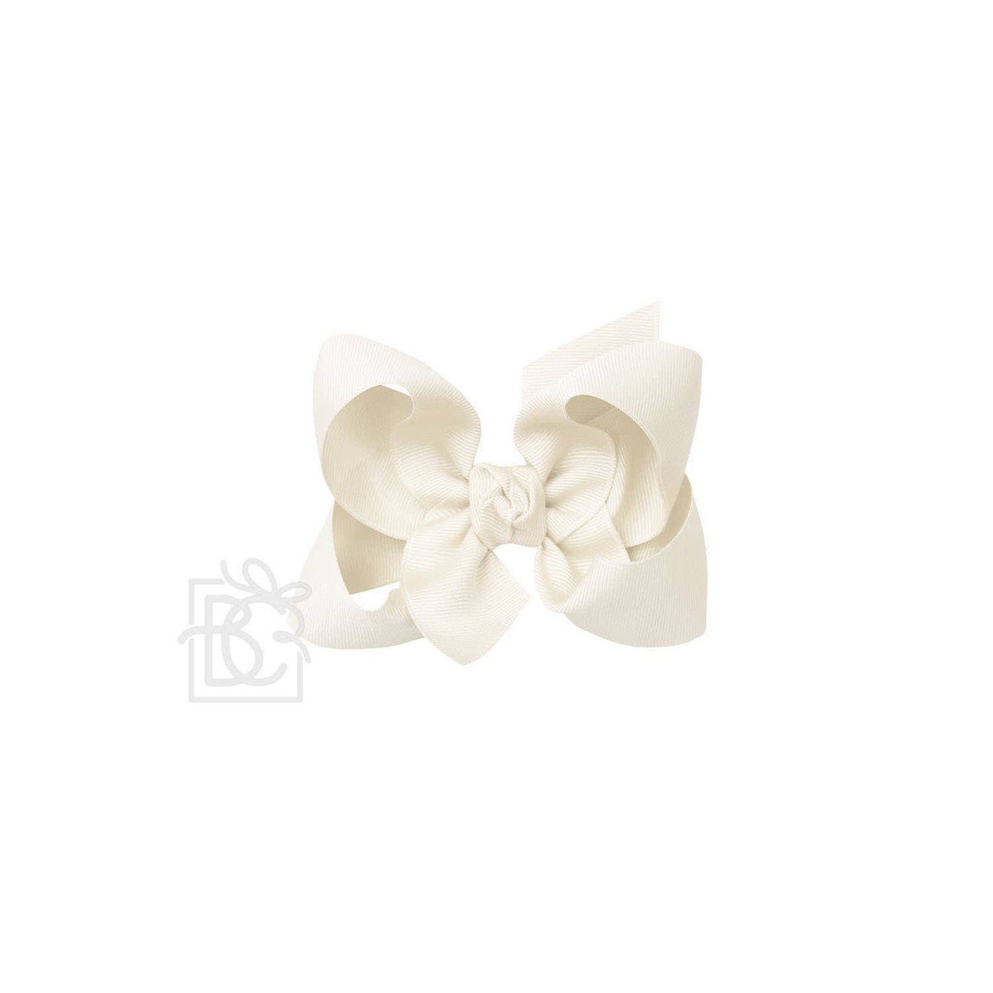 Antique White GROSGRAIN BOW ON CLIP