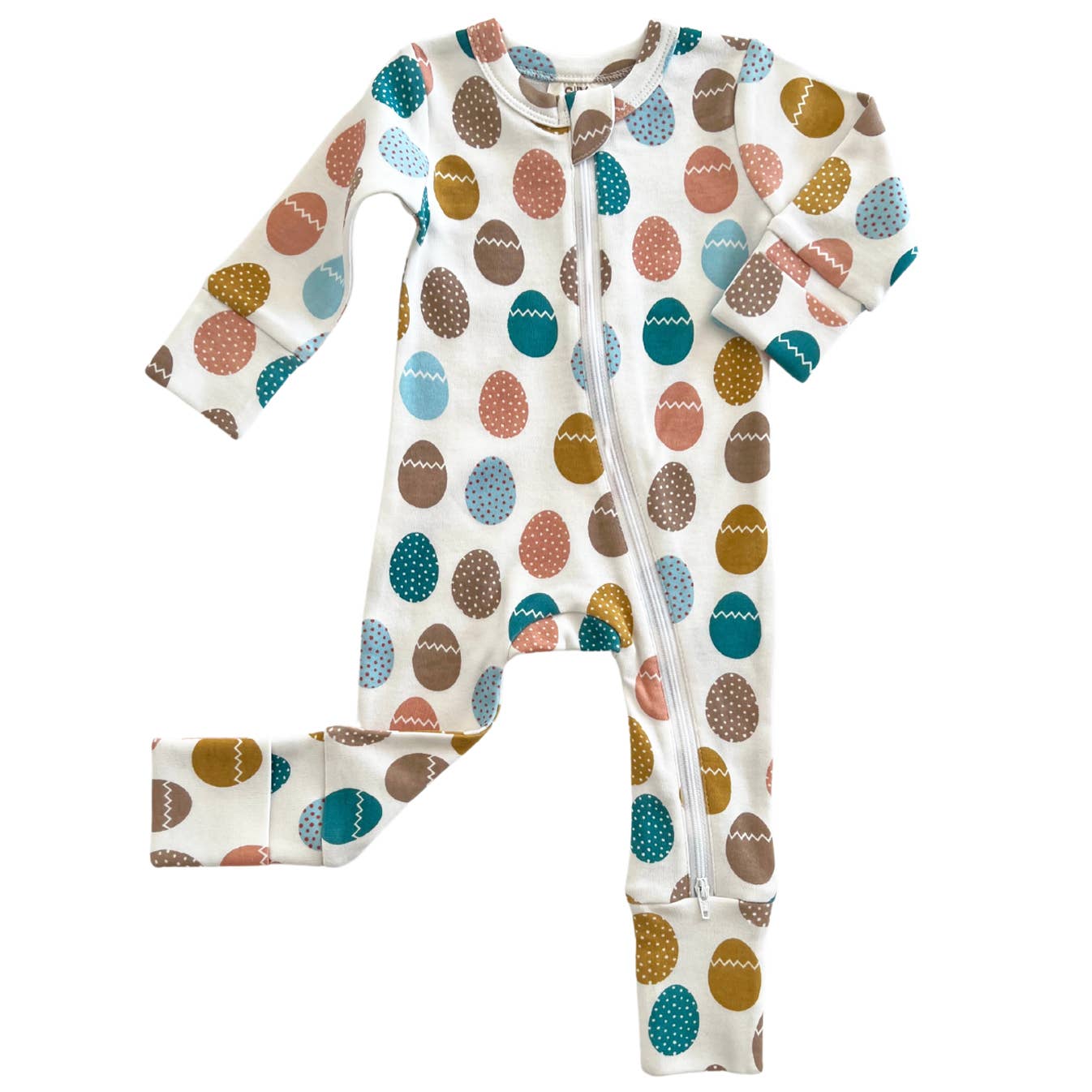 Easter Egg Hunt / Organic 2-Way Zip Romper - Salt Threads