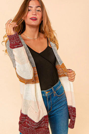 Caramel Ombré Knit Cardigan