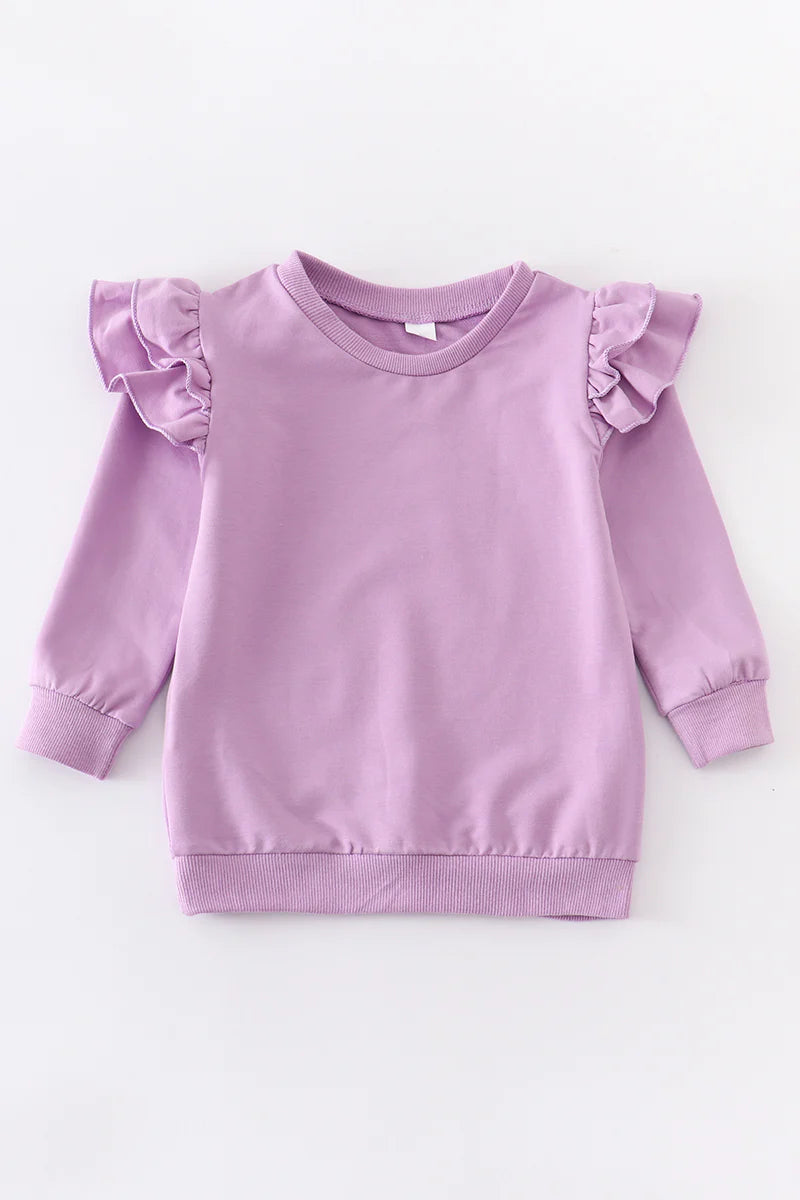 Lavender Ruffled Pullover