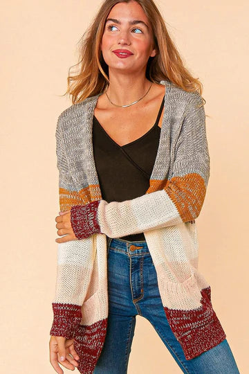 Caramel Ombré Knit Cardigan
