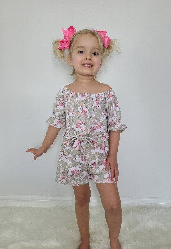 Bunny Blossom Girls Romper