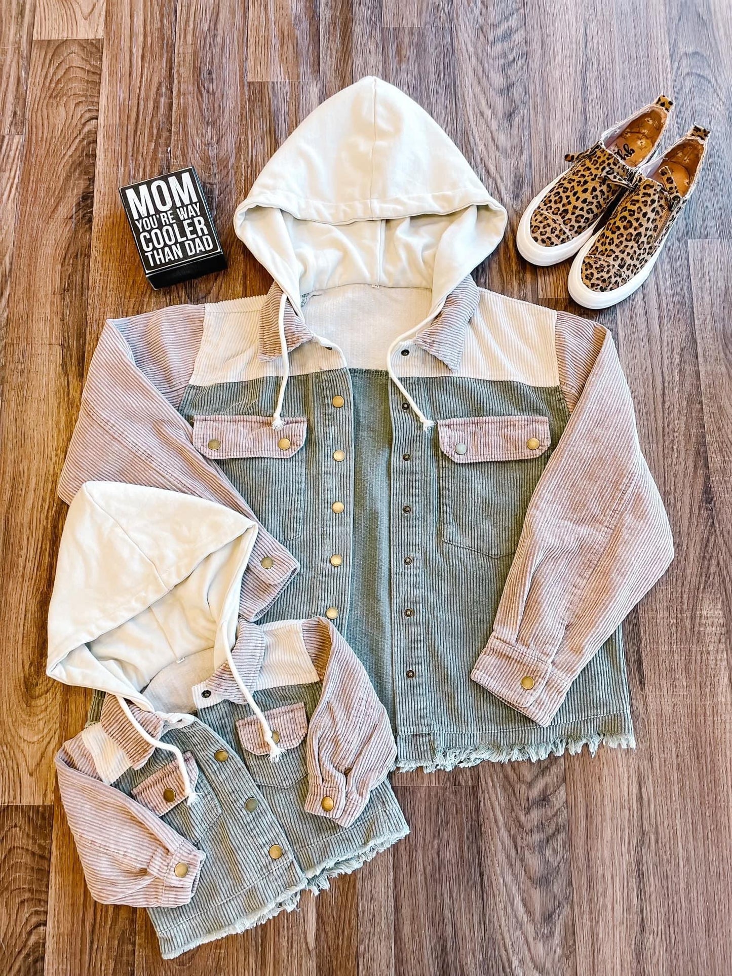 Corded Hooded Kid Jackets