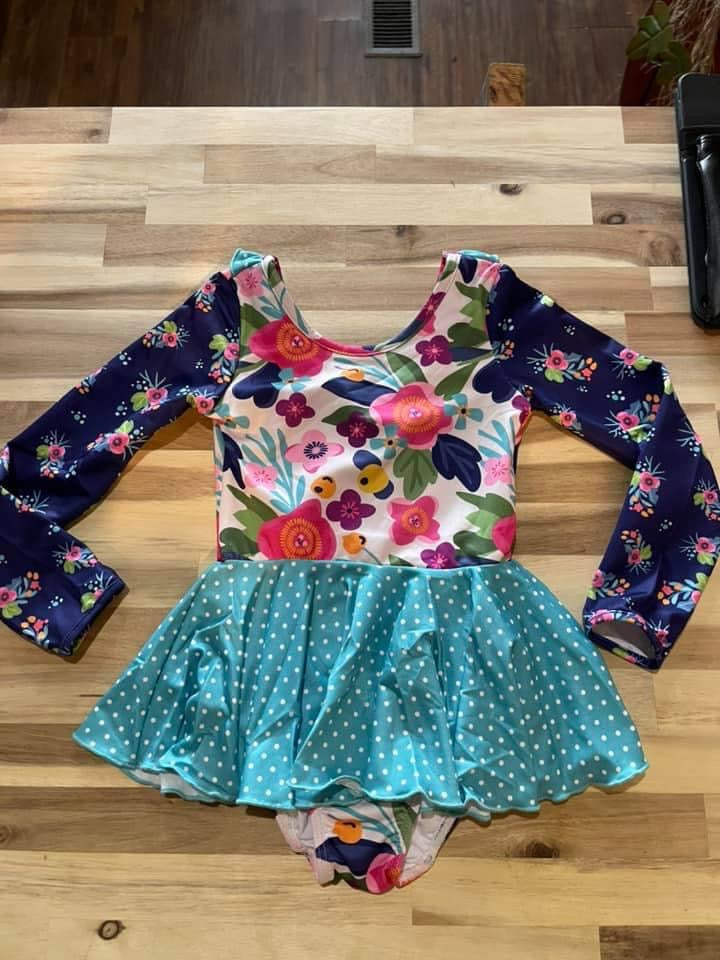 Fiesta Floral Gymnastic Leotard