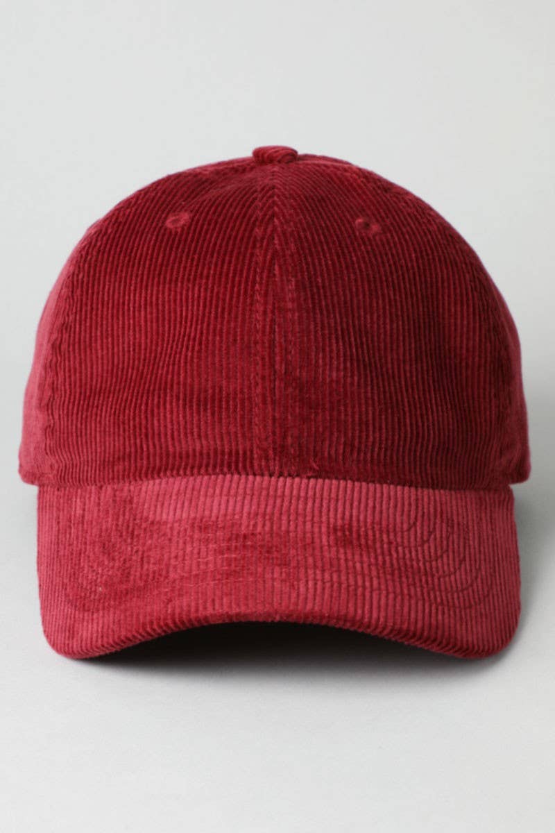 Corduroy Adjustable Cotton Baseball Cap Dad Hat