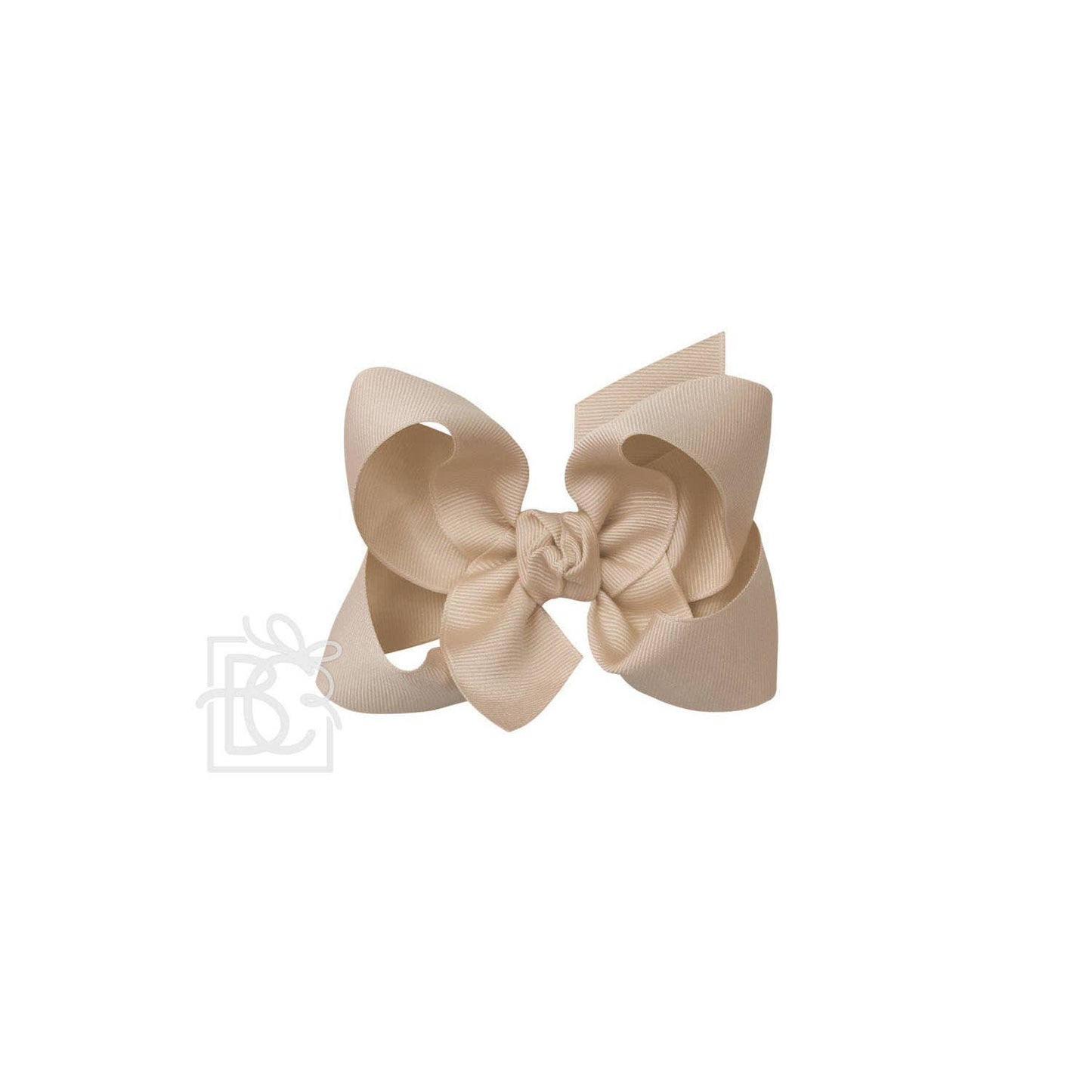 Oatmeal GROSGRAIN BOW ON CLIP