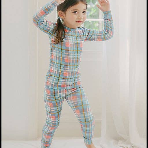 Tartan Check Mint Long Sleeve PJs