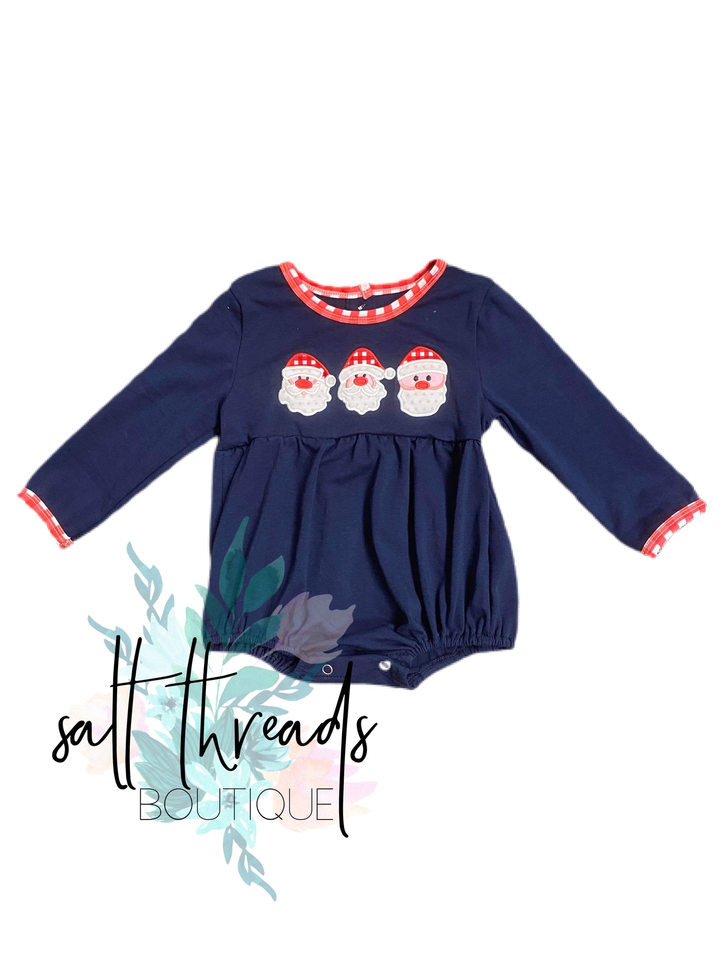 Fancy Santa Bubble Romper NO RUFFLES