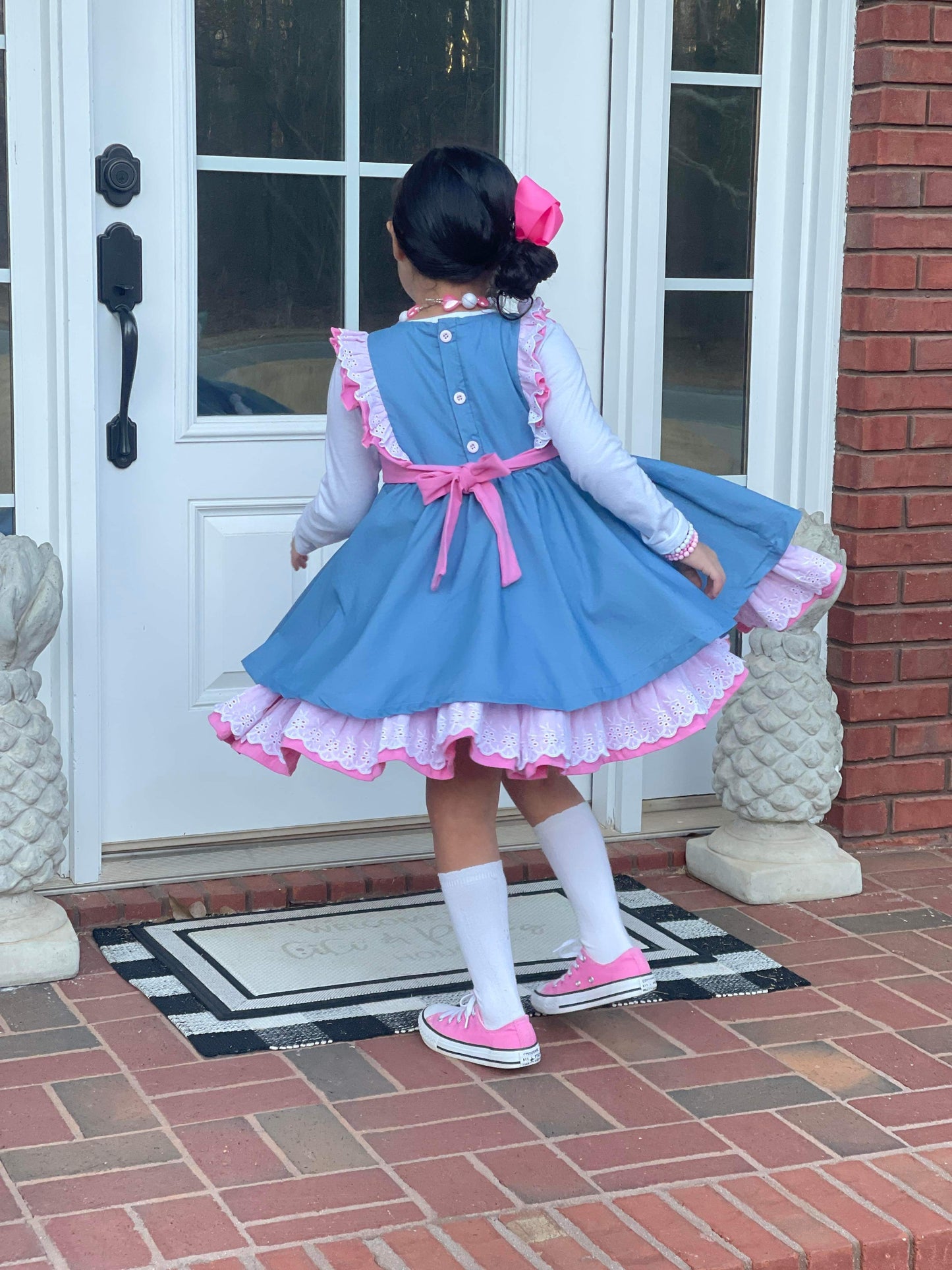 Blue Heart Pinafore DRESS