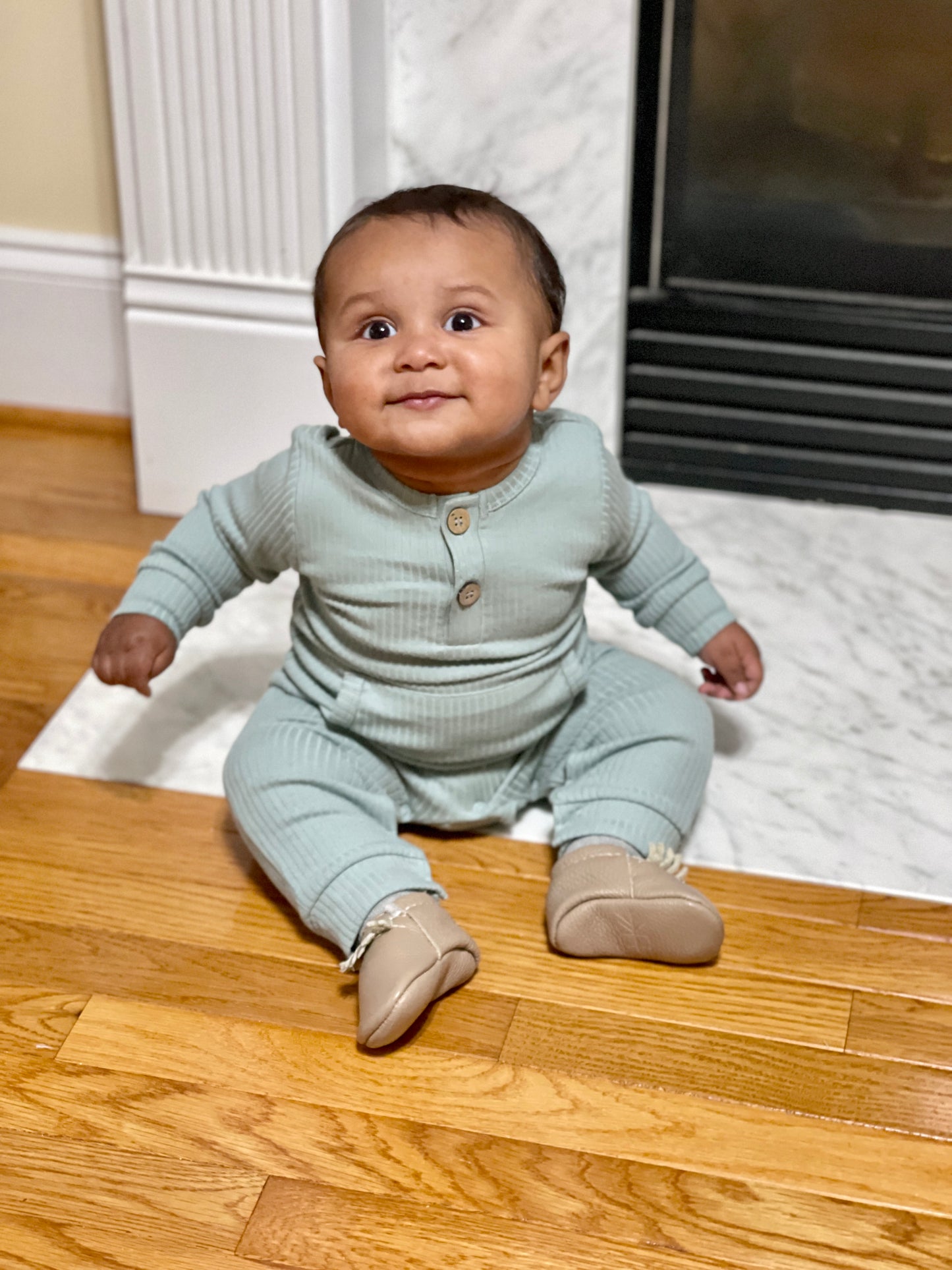 Baby Ribbed Playsuit with Pockets
