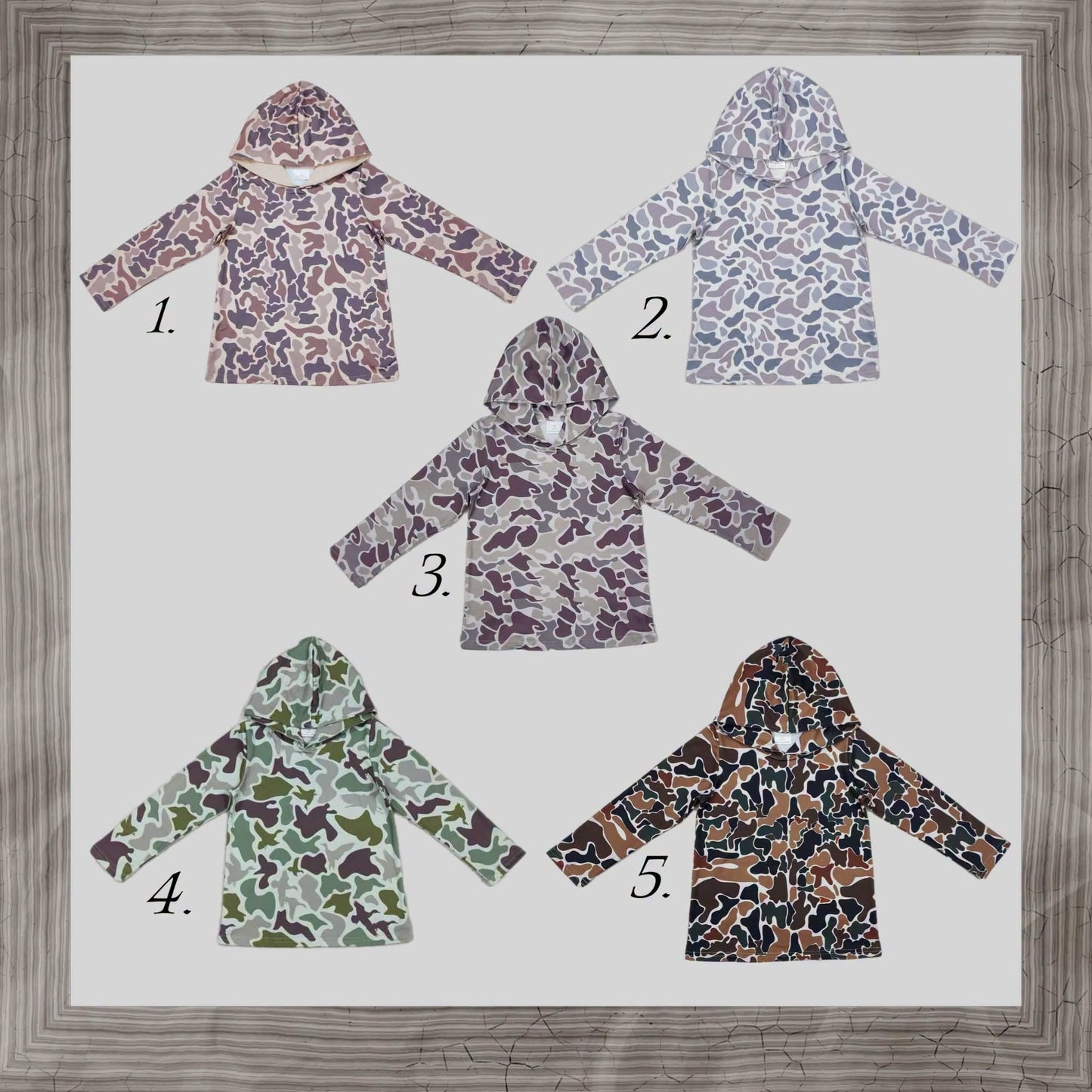 Pre-Order: Boys Camo Hoodies