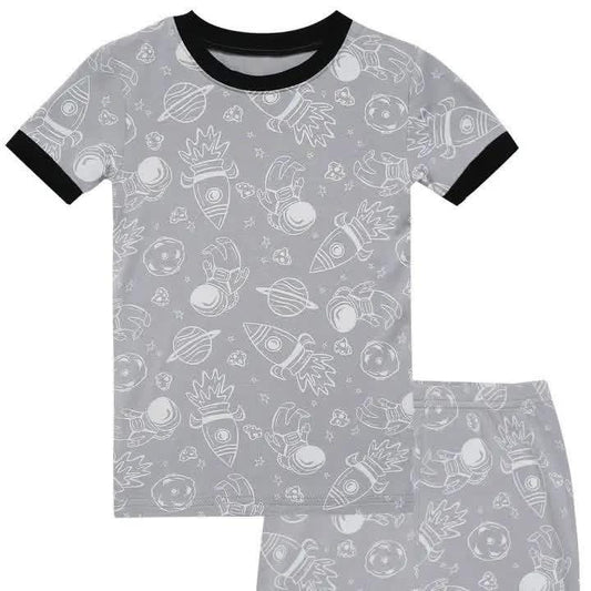 Pre-Order: Bamboo PJ Sets Round 2 Grey Universe