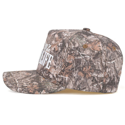 Ready to Ship: C.C HAPPY WIFE HAPPY LIFE Letter on Two Tone Trucker Hat - Salt Threads