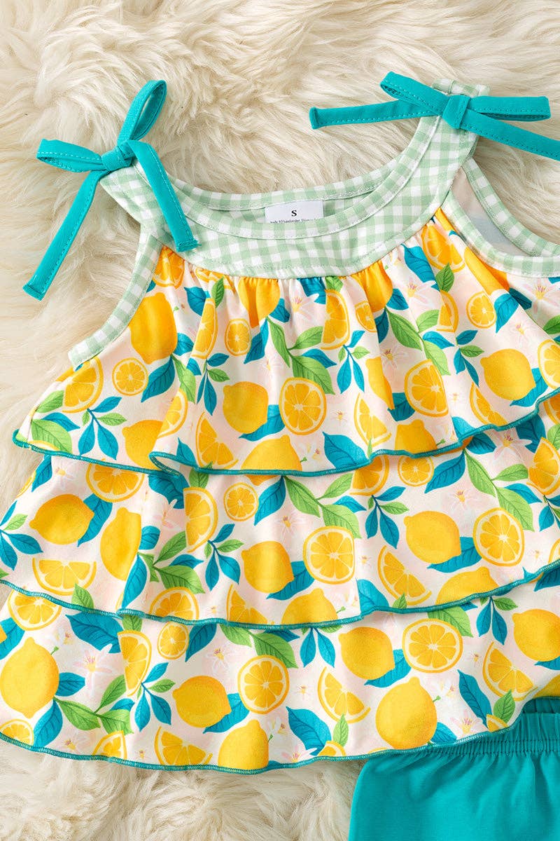 Ready to Ship: Lemon Tiered Tunic w/Shorts - Salt Threads
