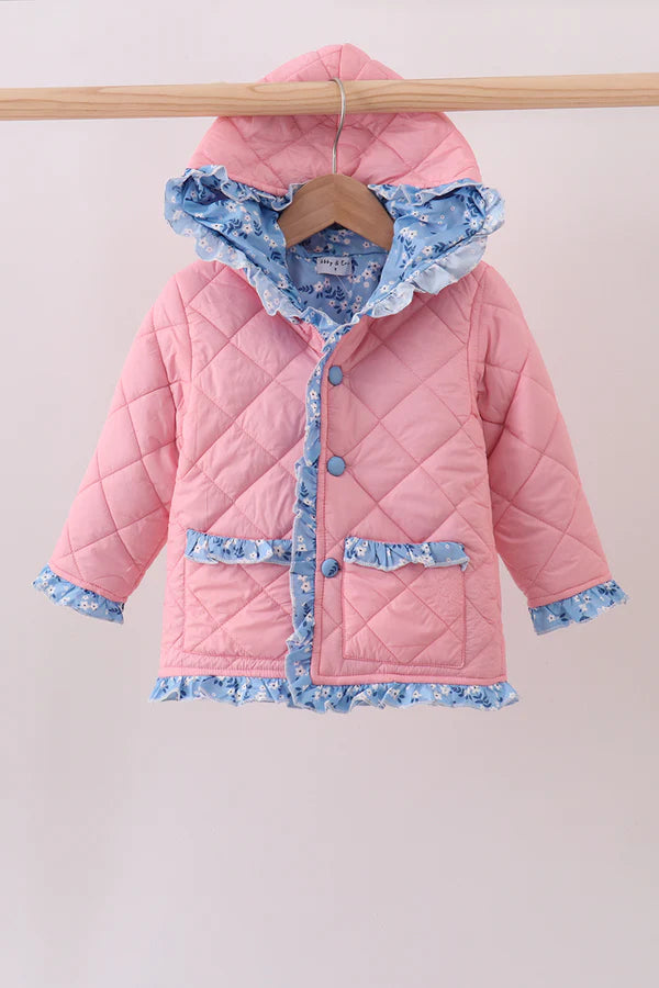 Quilted Girls Ruffle Jacket {RTS} – Salt Threads Quilted Girls Ruffle Jacket {RTS} – Salt Threads