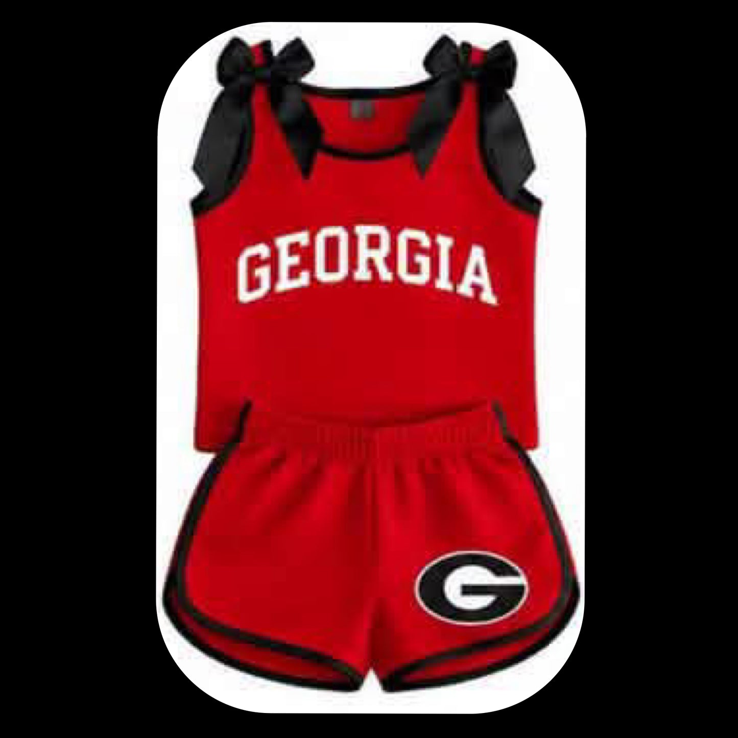 Pre-Order: Yoga Tank & Shorts Set Georgia Bulldogs Red