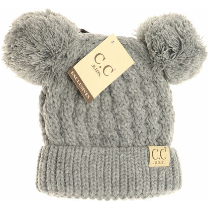 Kids CC Double Pom Beanie {RTS} - Salt Threads