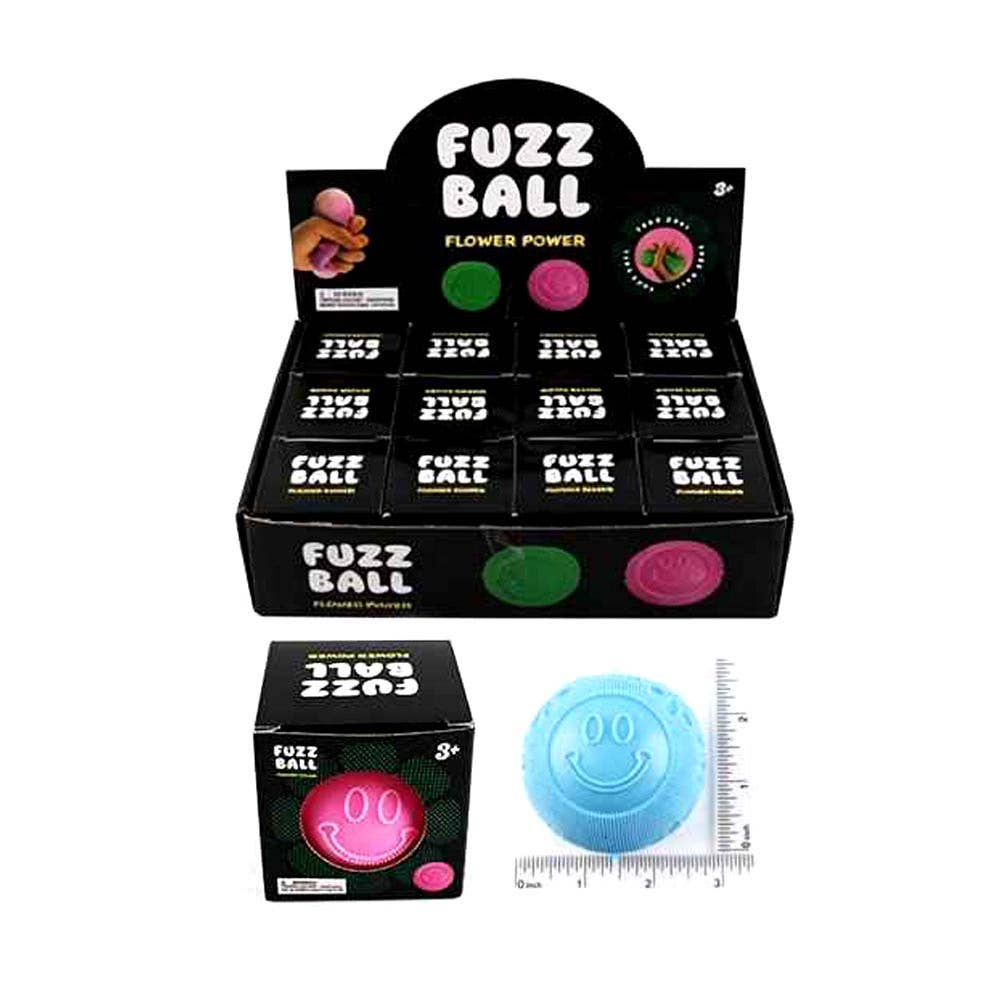 Incoming Pre-Order: Smile Face Fuzzy Ball Squeeze Squishy Stress Relief Toy