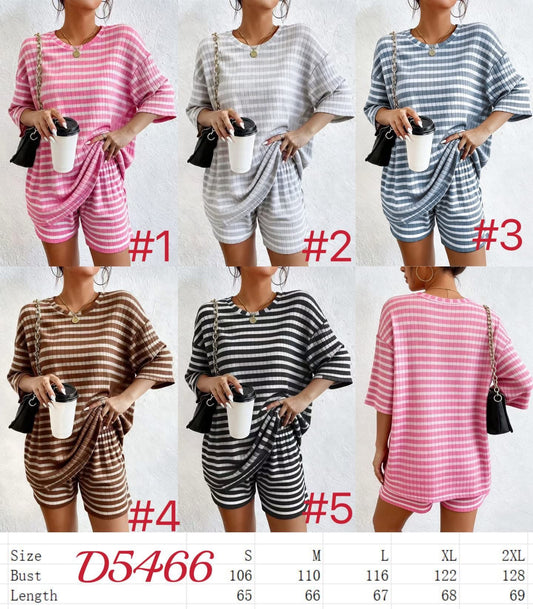 Pre-Order: Womens Ribbed Striped Day Set - Salt Threads