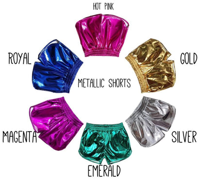 Ready To Ship: Metallic Girls Shorts