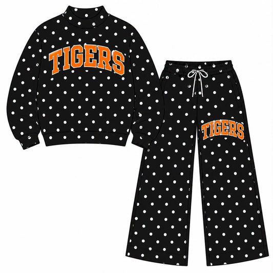Pre-Order: HERRIN TIGERS Mock Neck & Wide Leg Set