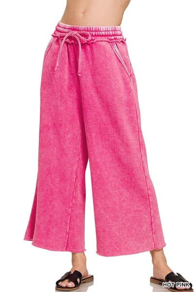 ⭐️ {RTS} Zenana Acid Wash Palazzo Pants ⭐️