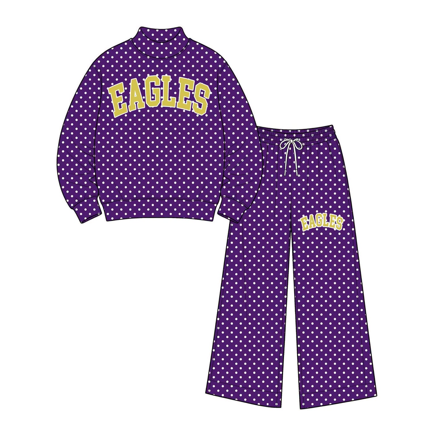 Pre-Order: EAGLES Mock Neck & Wide Leg Set