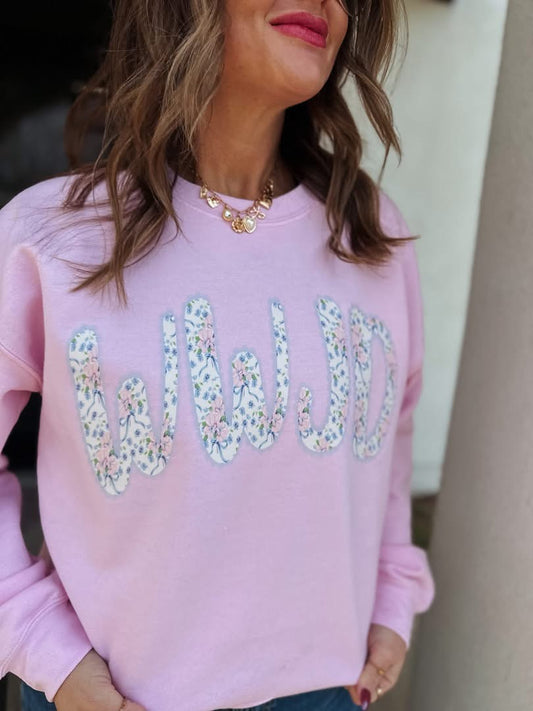 Pre-Order: FLORAL WWJD Crew