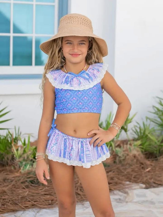 Pre-Order: Oopsie Daisy Swim 2026 - Round 2 #29 Abby Periwinkle, Pink, & Lace 2 Piece