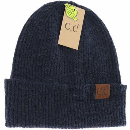 Unisex Adult Soft Ribbed Cuff C.C. Beanie