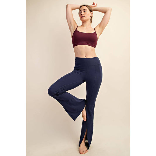 Ready to Ship: Butter Soft Front Slit Legging -Navy