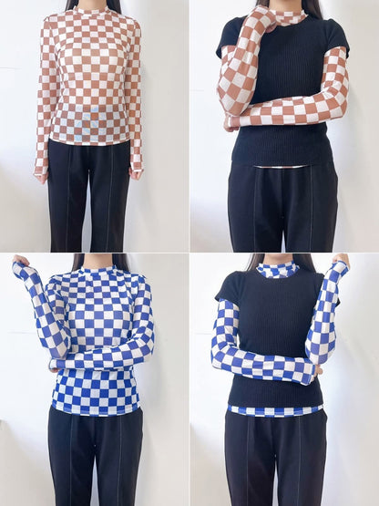 Pre-Order: Mom & Me Checkered Mesh Top