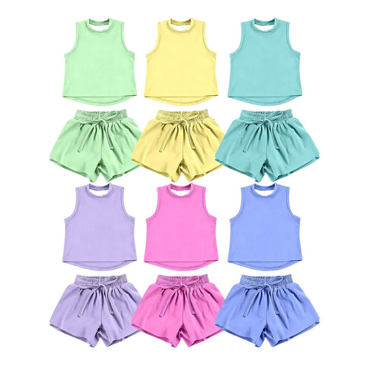 Pre-Order: Gingham Yoga Butterfly Shorts & Tank Set