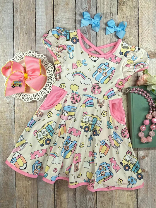 Pre-Order: School Bus Twirl Dress