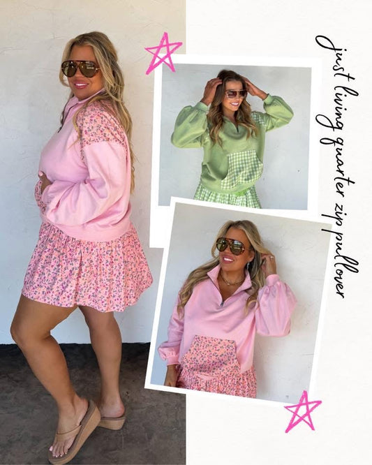 Pre-Order: Just Living Quarter Zip Pullover