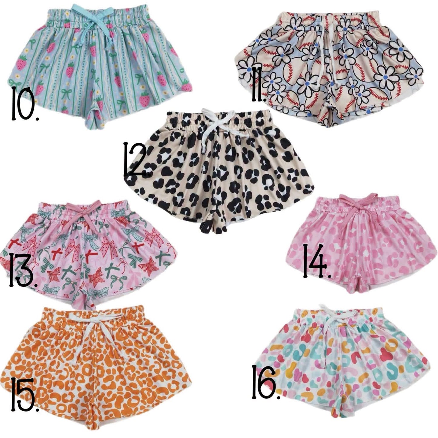 Pre-Order: Girls Butterfly Shorts Prints
