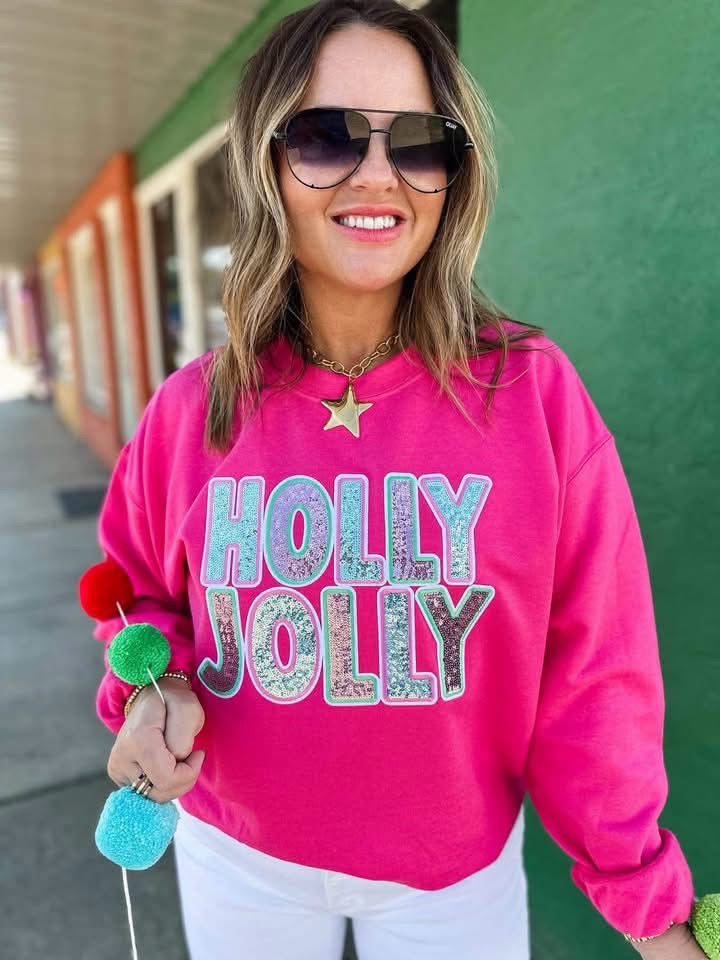 Pre-Order: SEQUIN HOLLY JOLLY