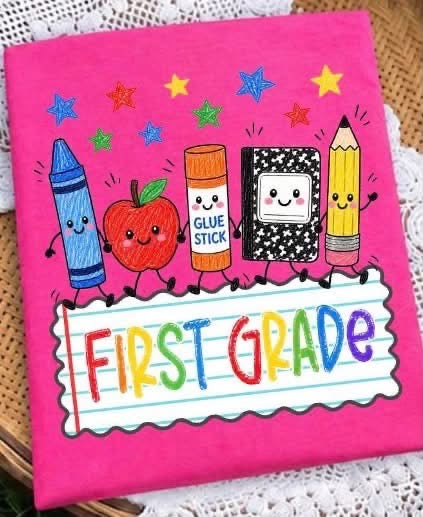 Pre-Order: School Supplies Grade Level Tee