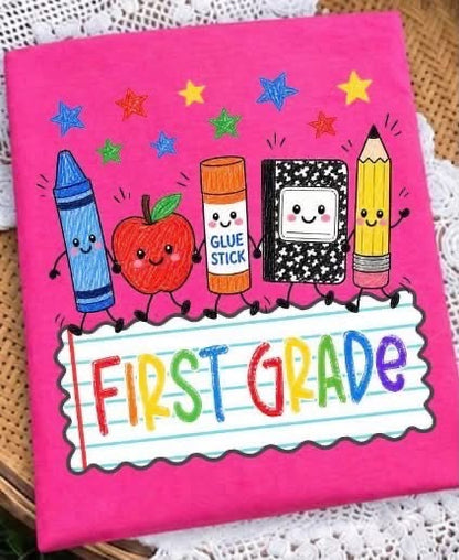 Pre-Order: School Supplies Grade Level Tee
