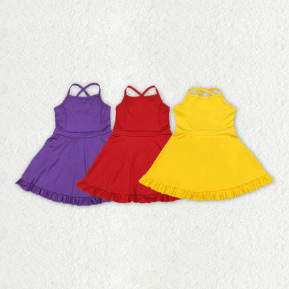 Pre-Order: Yoga Crossback Dresses with attached shorts