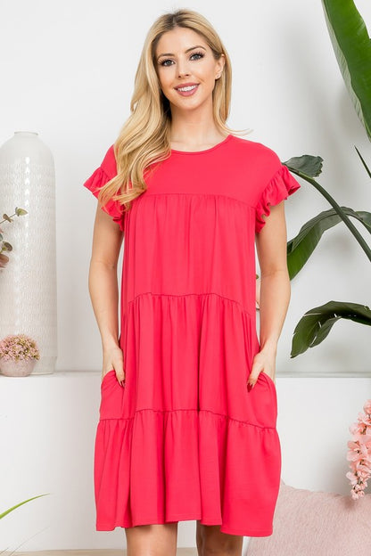 Womens Cap Sleeve Tiered Dresses {Ready to Ship}