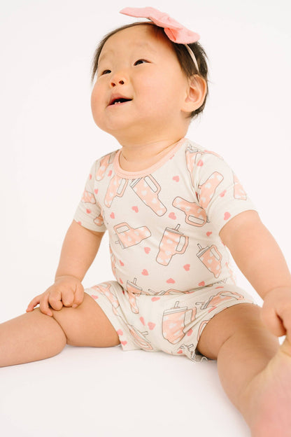 Sweet Sips Bamboo Shorts Set {RTS}