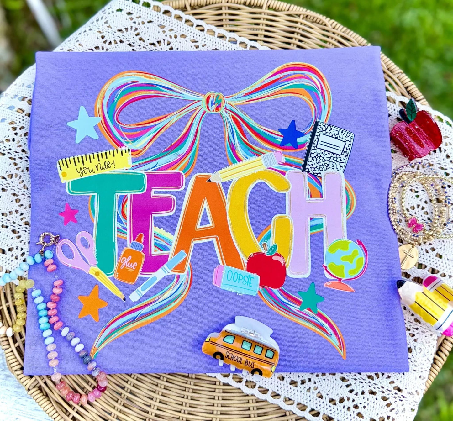 Pre-Order: Teach Coquette Collage Tee