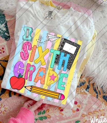 Pre-Order: Colorful Stripes School Tee