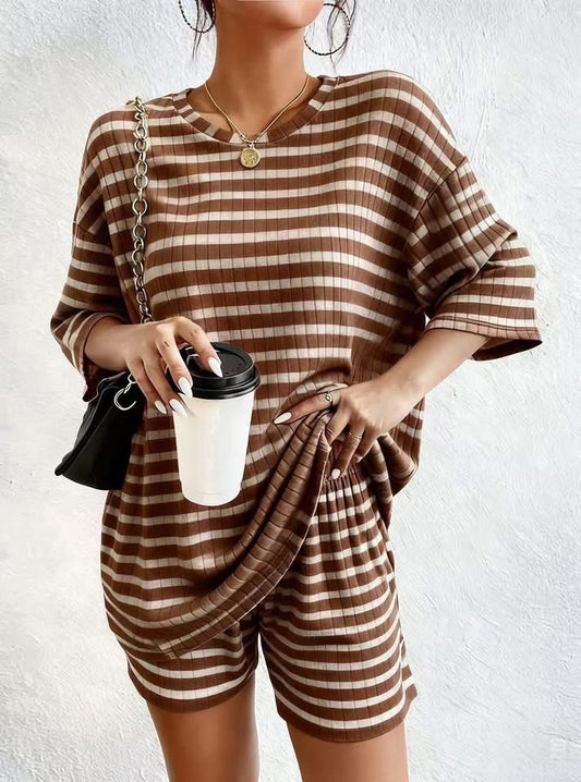 Pre-Order: Womens Ribbed Striped Day Set - Salt Threads