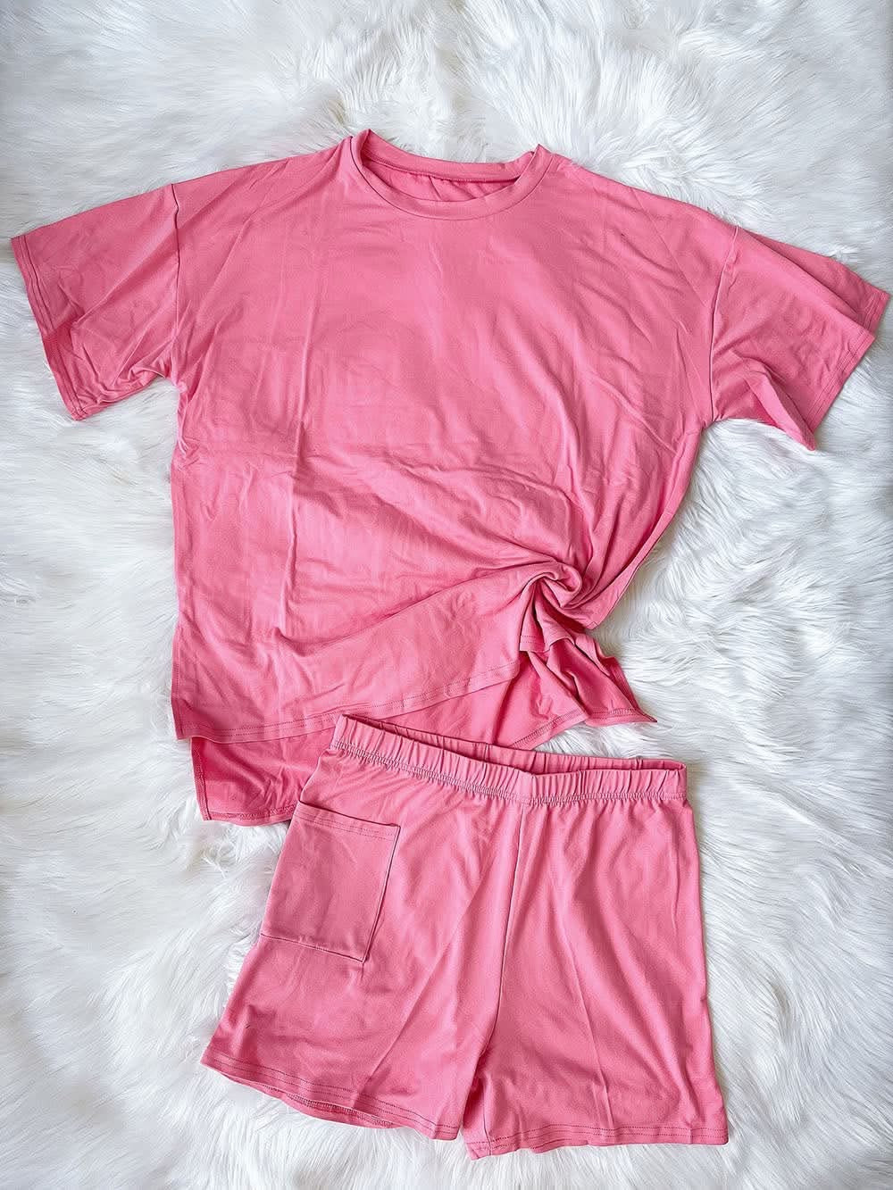 Pre-Order: Women's Causal T-shirt and Biker Shorts Set