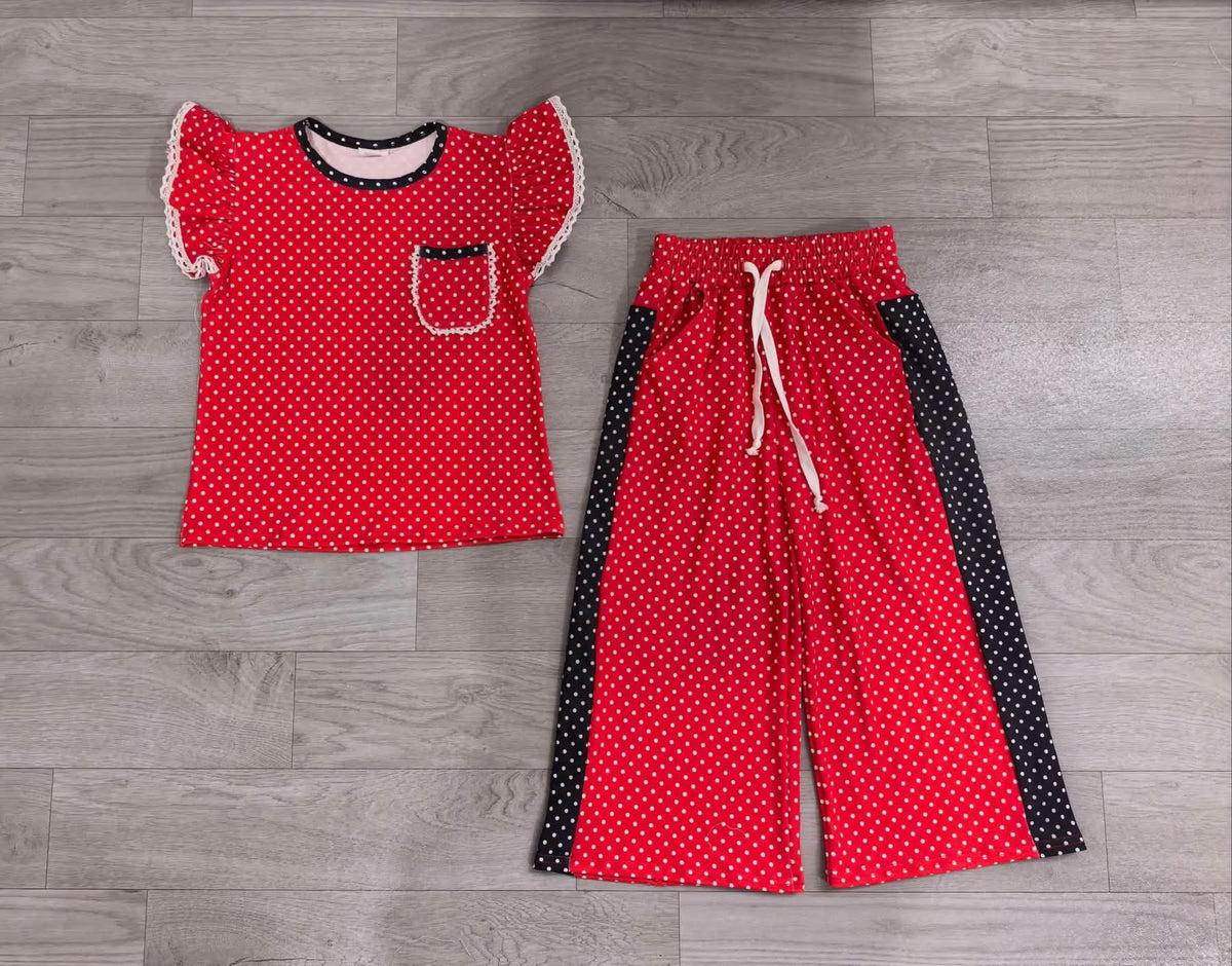 Pre-Order: Polka Dot Wide Leg & Tank Sets