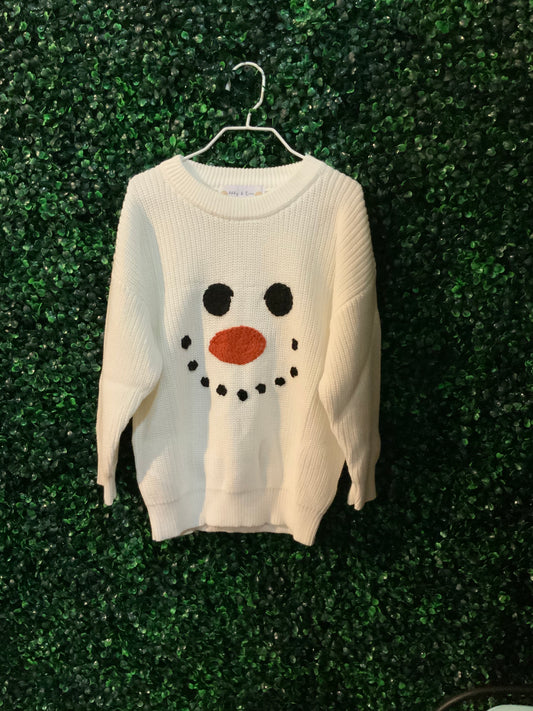 Embroidered Snow Man Sweater