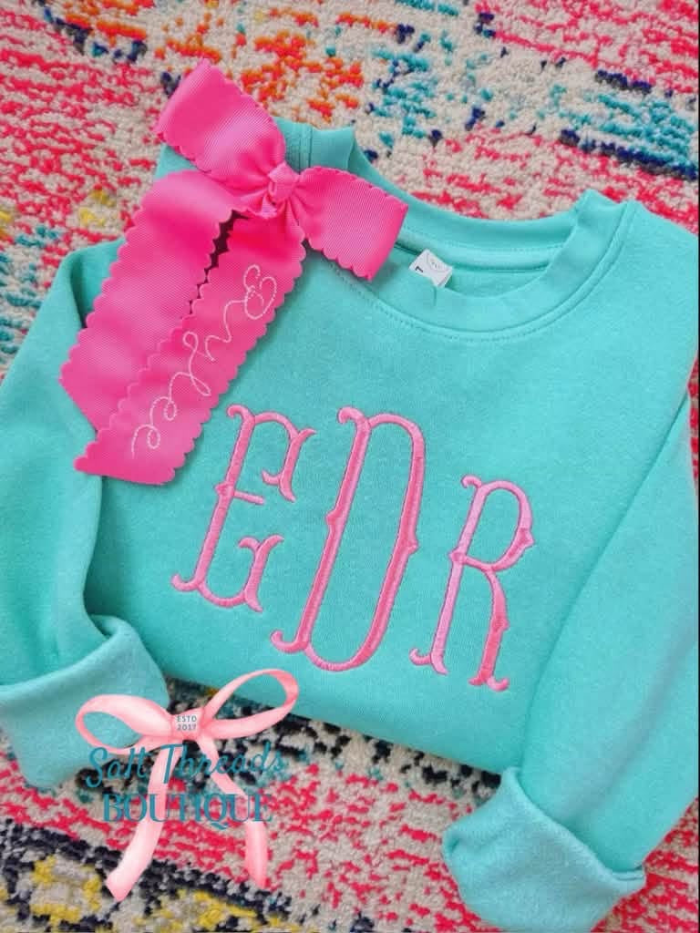 Pre-Order: Kids Embroidered Custom Crewnecks