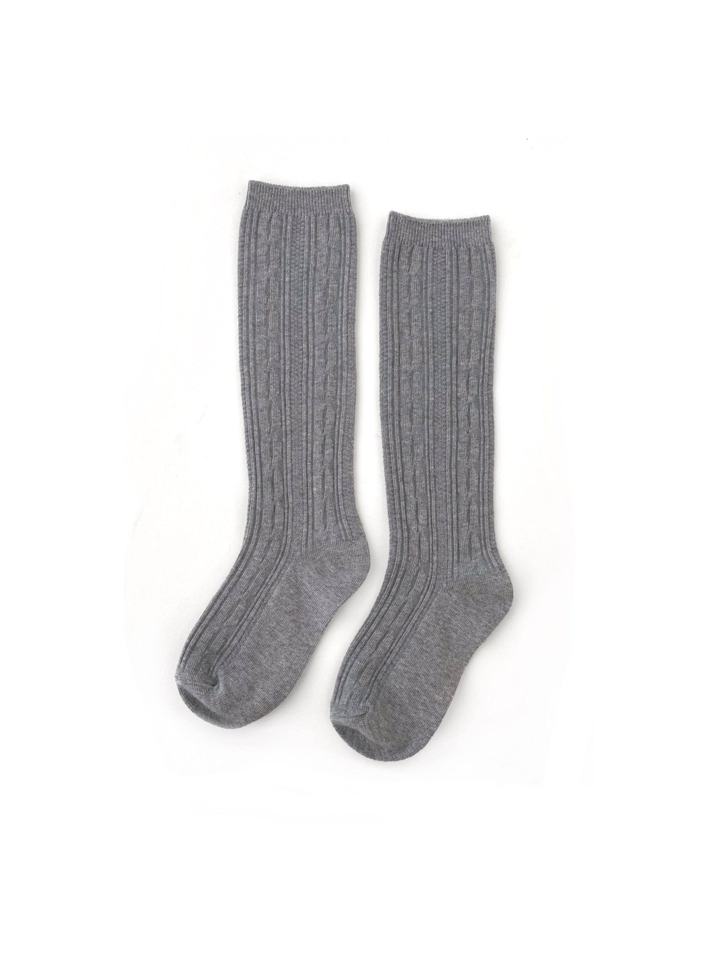 Gray Knit Knee High Socks {RTS}